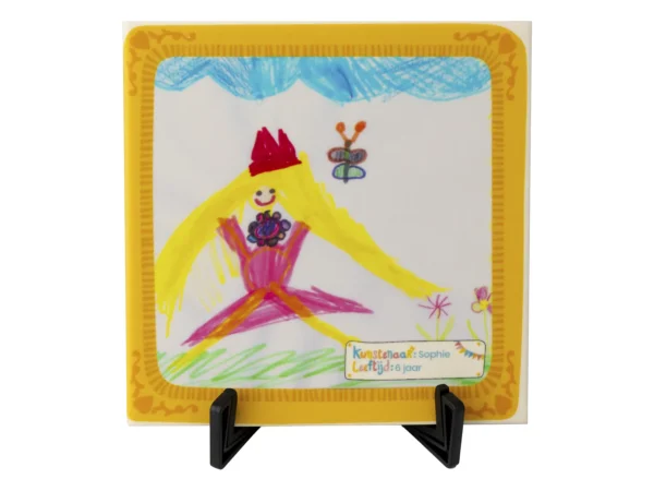 Tegeltje standaard - cadeautje tekening kind