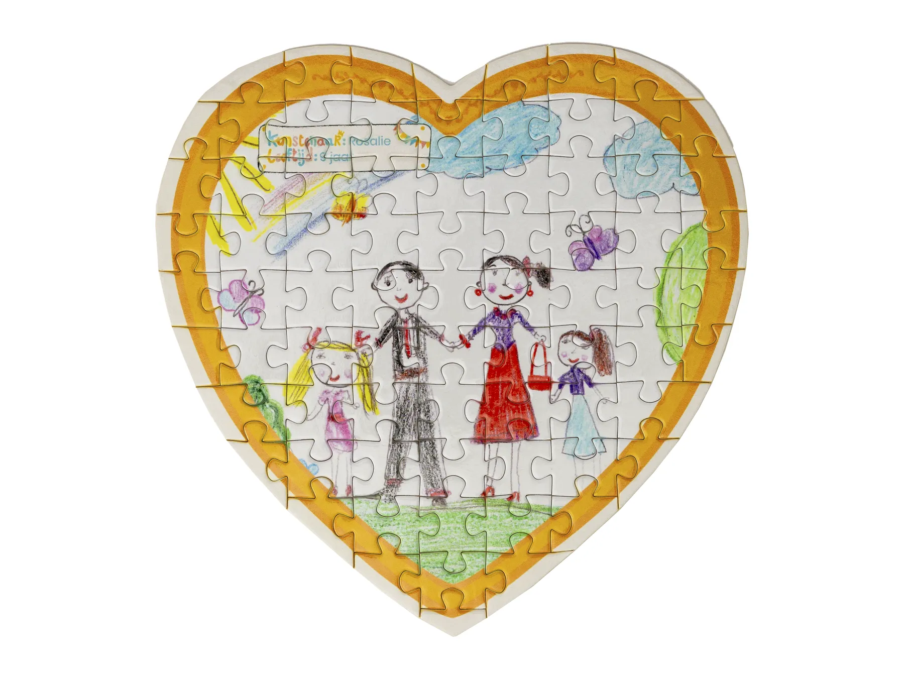 Puzzel in hartvorm - uniek cadeautje