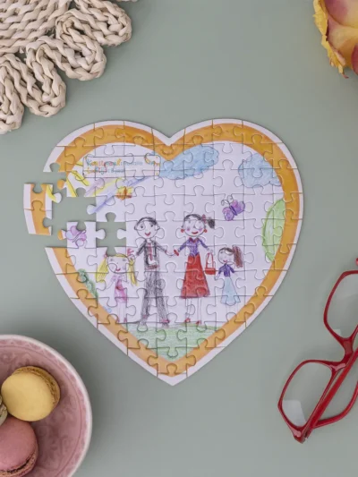 Puzzel met tekening kindje - Studio Kunstwerkjes