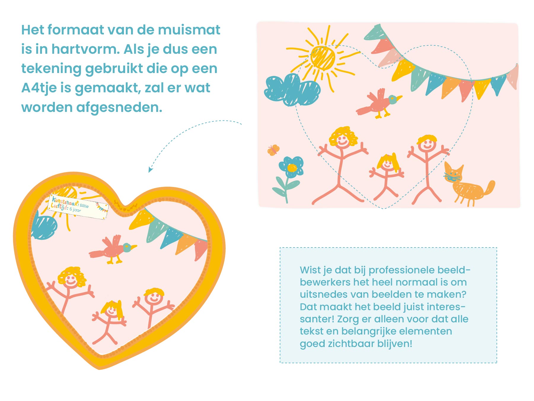 Muismat Studio Kunstwerkjes afmetingen